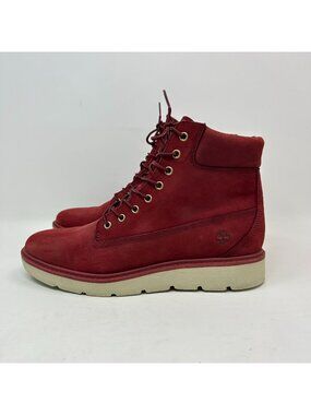 Timberland Kenniston SensorFlex Burgundy Nubuck Leather Lace Up Boots Womens 11